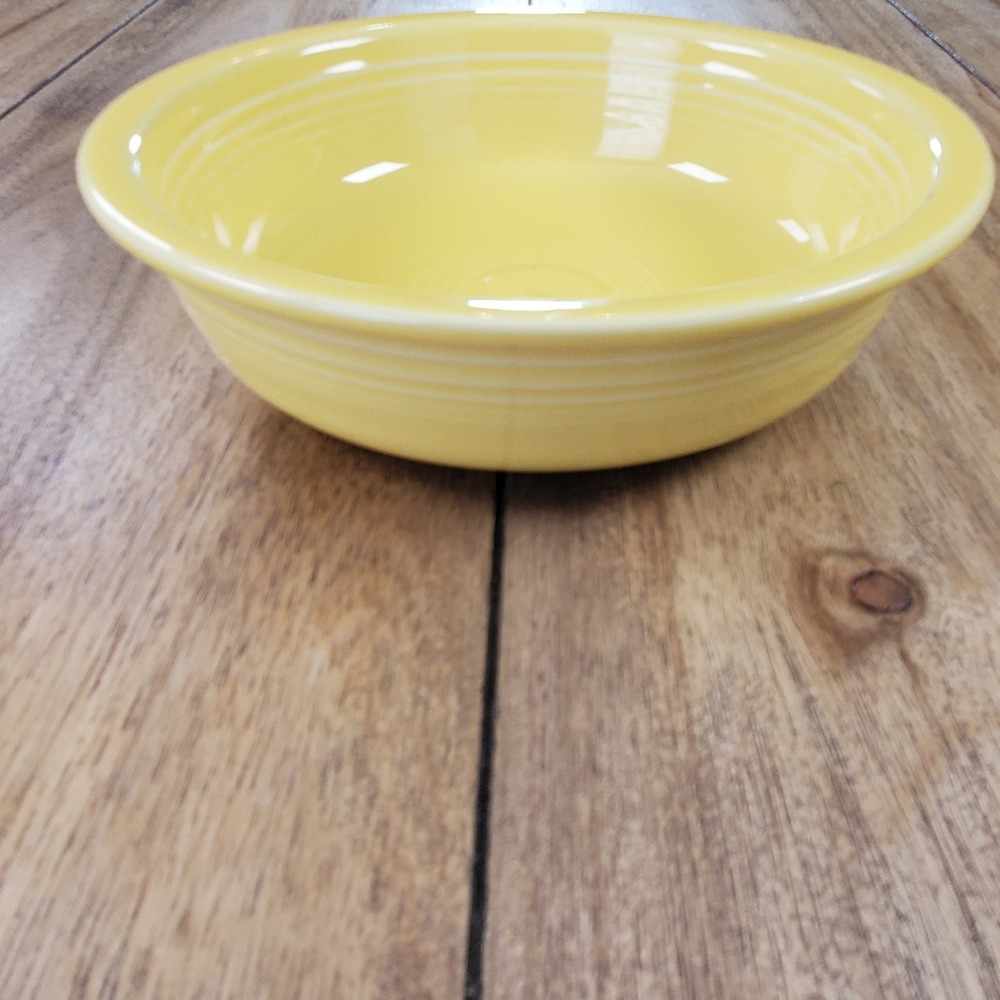 Vintage Fiesta Cereal Bowl 7in Yellow HLC Made in USA‎ Concentric Rings